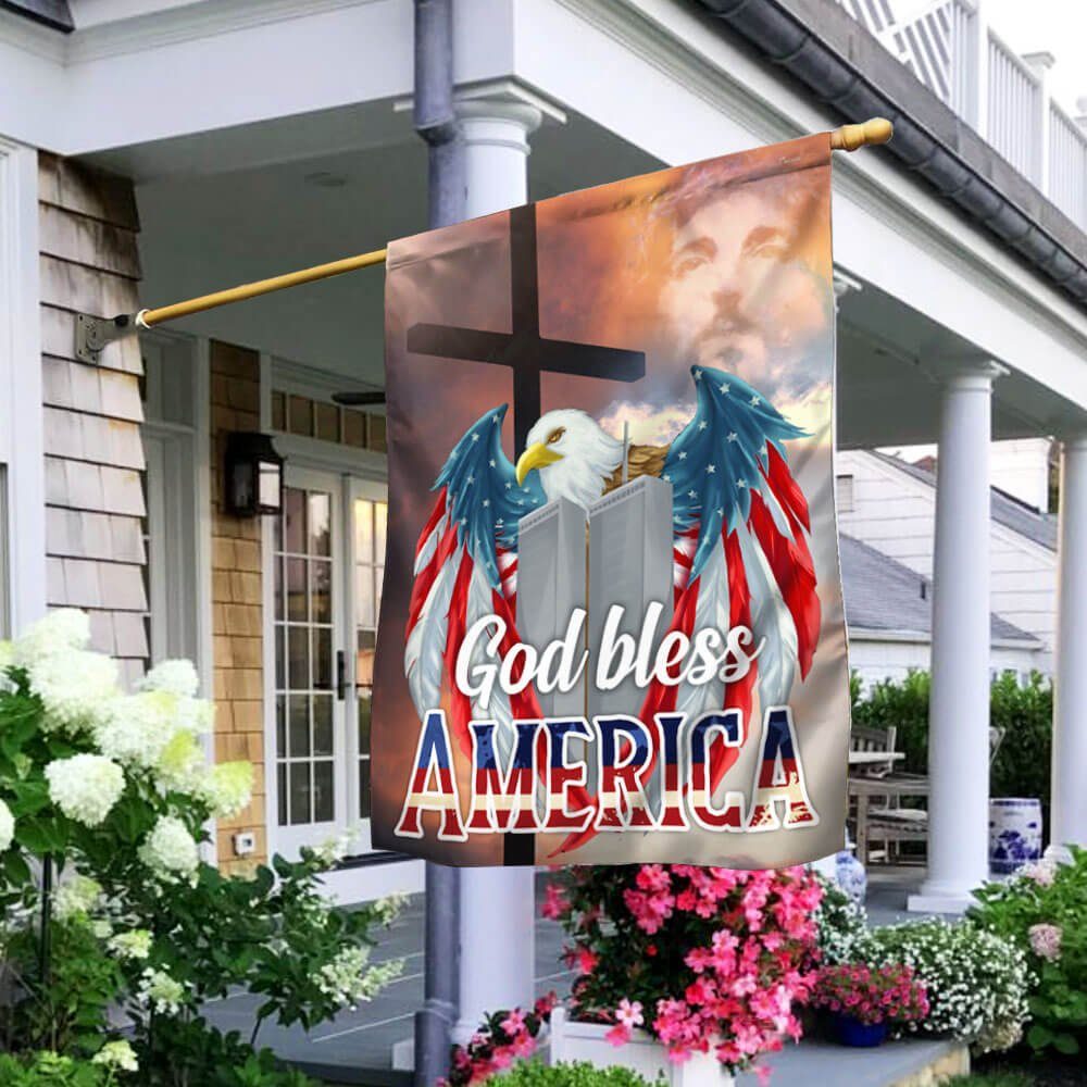 9/11 Flag, Never Forget 911, American Eagle Flag, God Bless America LNT246F