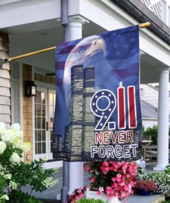 9/11 Flag, Never Forget 911, Eagle Flag, Twin Towers 2001 LNT250F