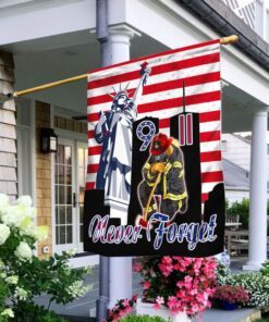 9/11 Flag, Never Forget 911, Firefighter LNT244F