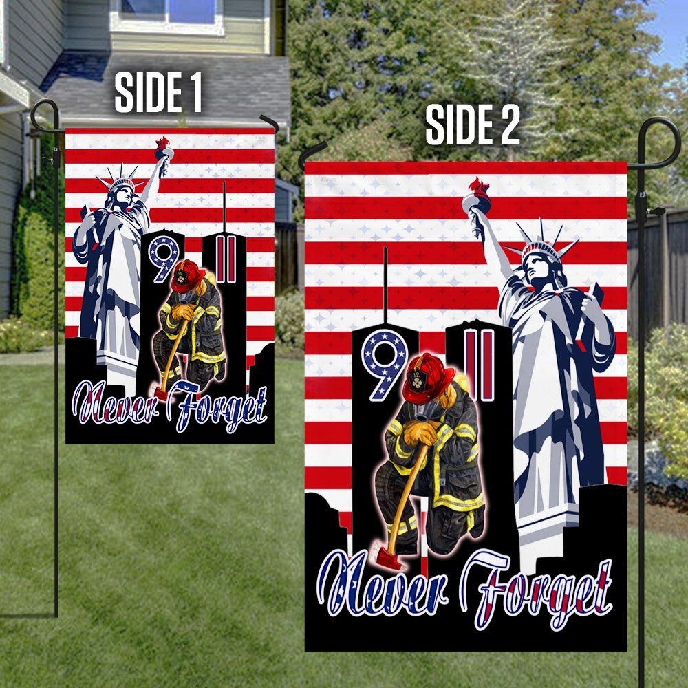 9/11 Flag, Never Forget 911, Firefighter LNT244F - Image 6