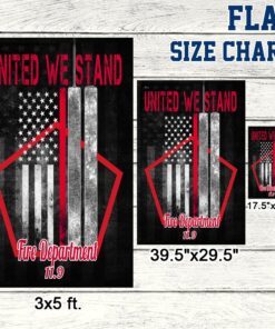 911 flag, never forget 911, flag for fire department, united we stand lnt248f 6582