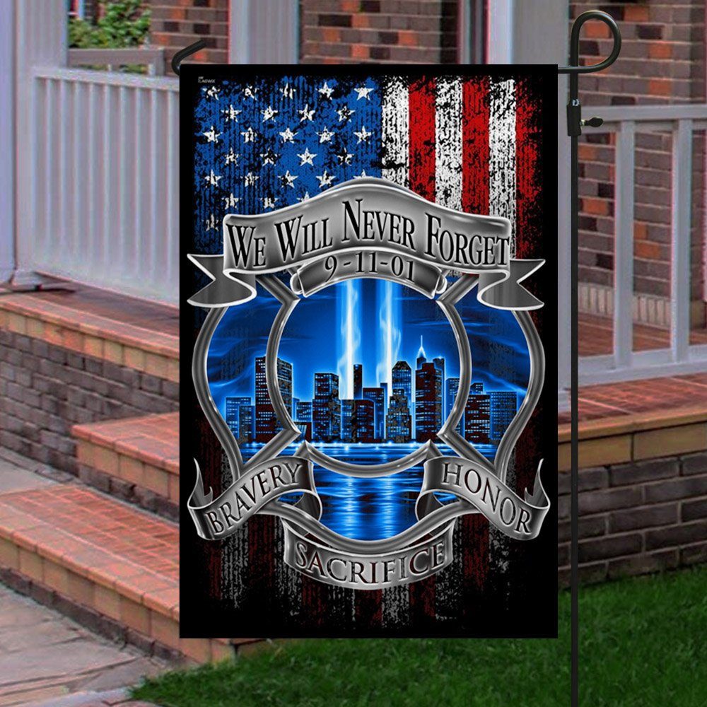 9/11 Flag, The 9/11 Attacks, Never Forget 911, Flag For Firefighter, Firefighter Logo LNT245F - Image 5