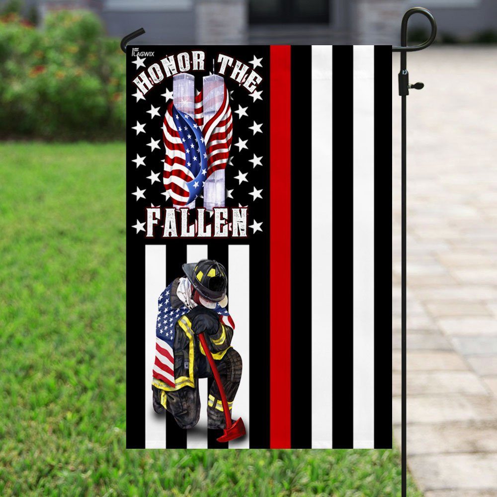 911 Flag Firefighter Honor The Fallen Patriot Day Flag TRN1246F - Image 4