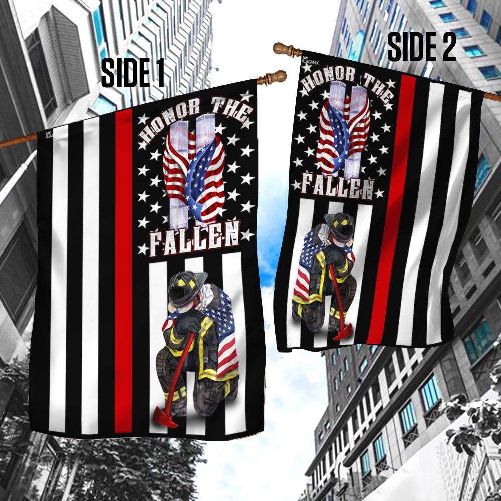 911 Flag Firefighter Honor The Fallen Patriot Day Flag TRN1246F - Image 3