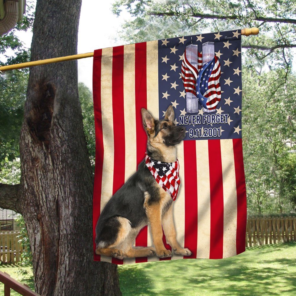 911 Flag German Shepherd Never Forget Patriot Flag TRL1250F - Image 2