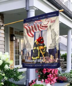 911 Flag Land Of The Free Home Of The Brave Never Forget Patriot Day LHA1626F