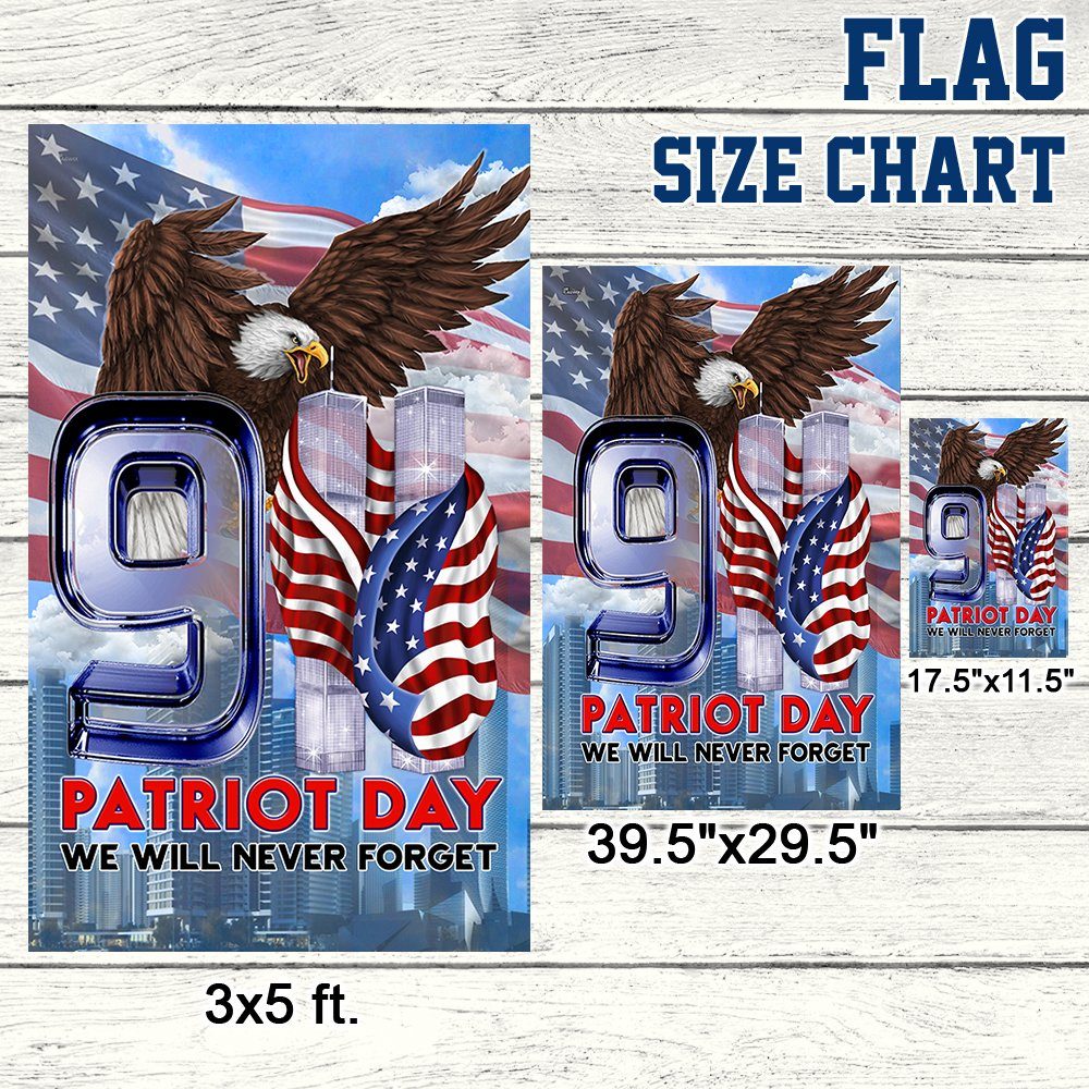 911 Flag Patriot Day We Will Never Forget BNN386F - Image 7