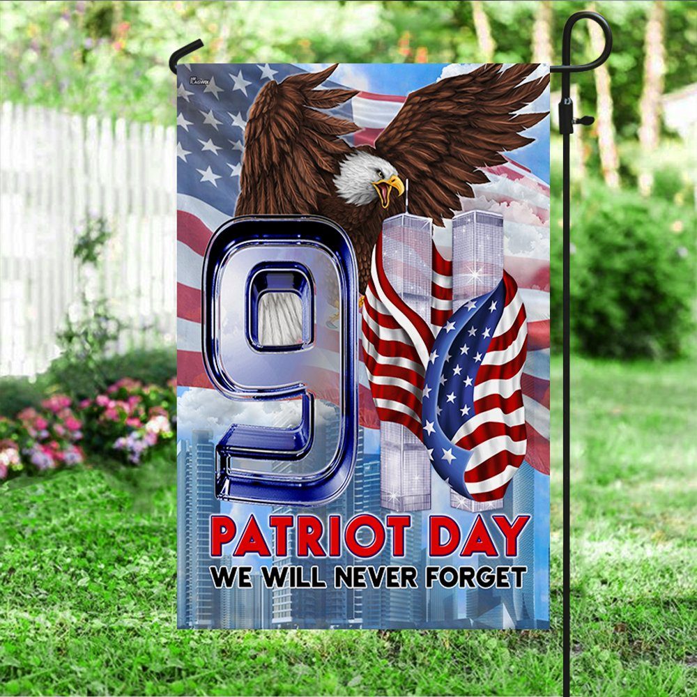 911 Flag Patriot Day We Will Never Forget BNN386F - Image 2