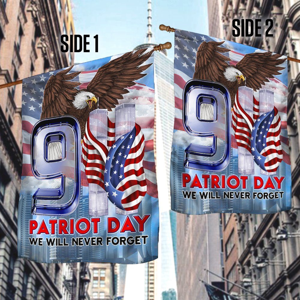 911 Flag Patriot Day We Will Never Forget BNN386F - Image 4