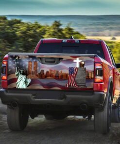 911 flag the heart never forgets the memories within patriot day 9.11 truck tailgate decal sticker wrap mbh65f 2249