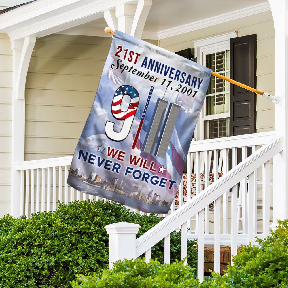 911 Flag We Will Never Forget 21st Anniversary BNN147F - Image 3