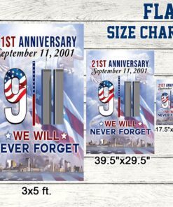 911 flag we will never forget 21st anniversary bnn147f 6878
