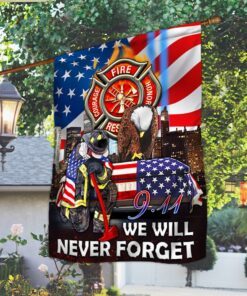 911 Flag We Will Never Forget Firefighter BNN400F