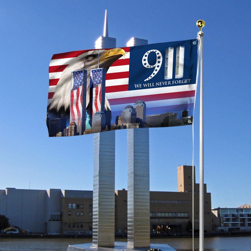 911 Grommet Flag We Will Never Forget 911 Patriot Day BNN406GFv1 - Image 3