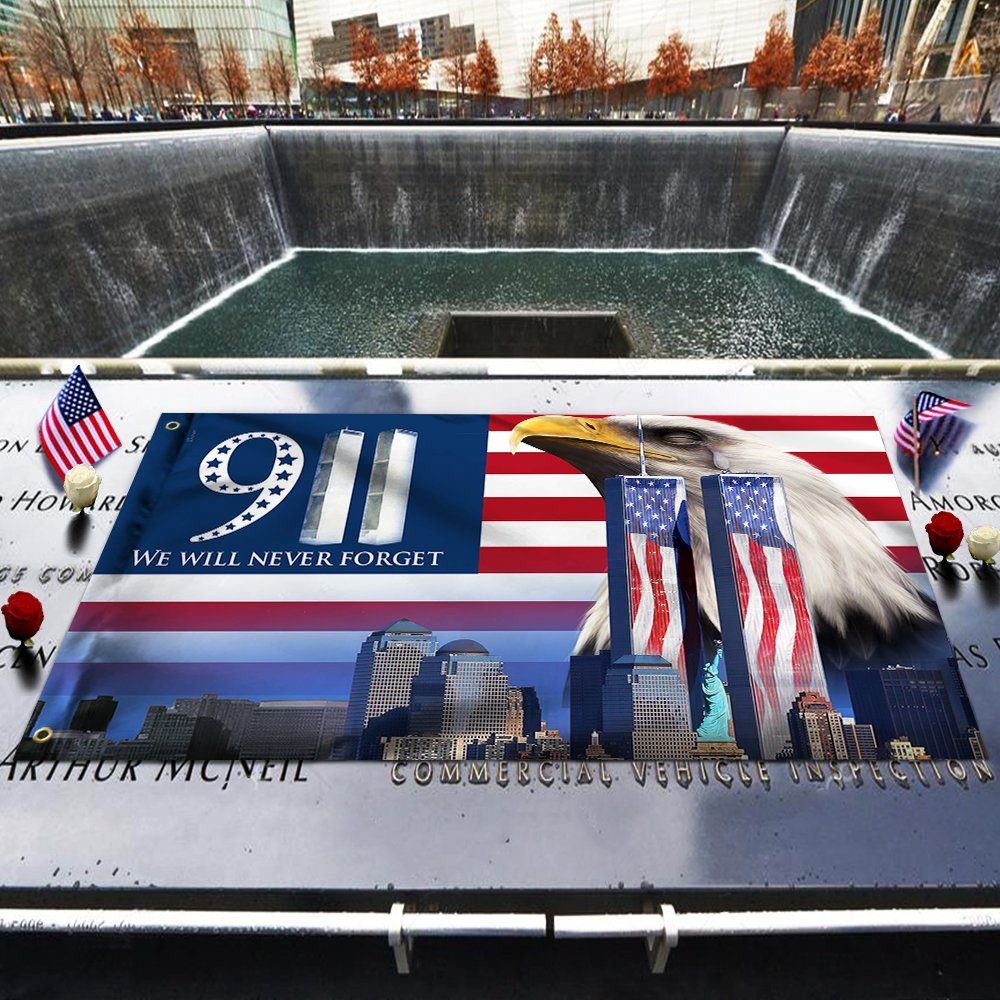 911 Grommet Flag We Will Never Forget 911 Patriot Day BNN406GFv1 - Image 4
