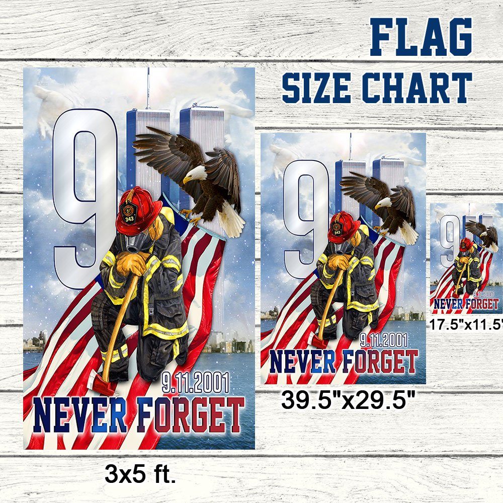 911 Memorial September 11th Never Forget Flag MLN320F - Image 7
