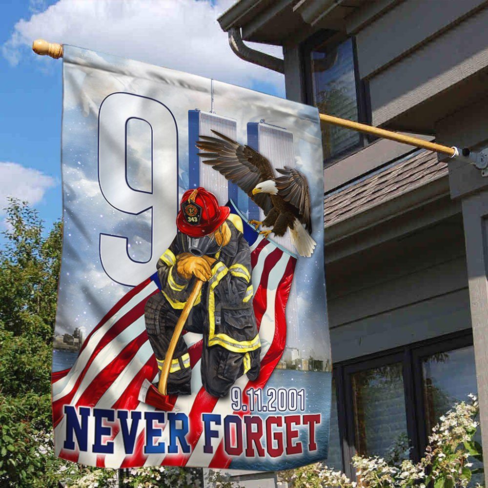 911 Memorial September 11th Never Forget Flag MLN320F - Image 2