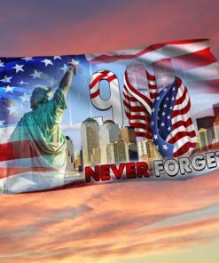 911 Never Forget Patriot Day Grommet Flag MLN357GF