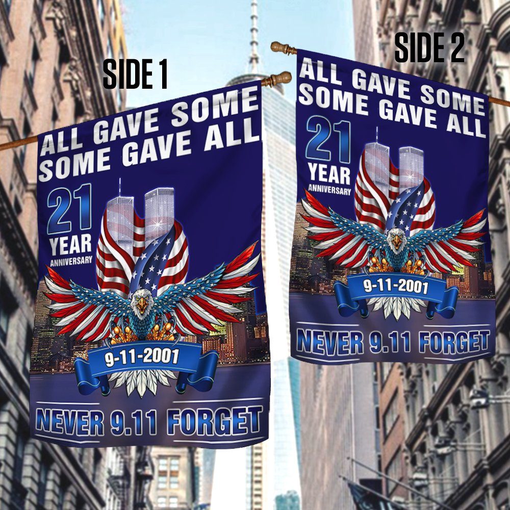 911 Never Forget Patriot Day September 11th All Gave Some Some Gave All Flag MLN356F - Image 3
