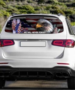 911 never forget rear window decal pn334cd 3013