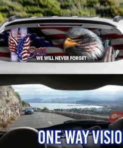 911 never forget rear window decal pn334cd 5582