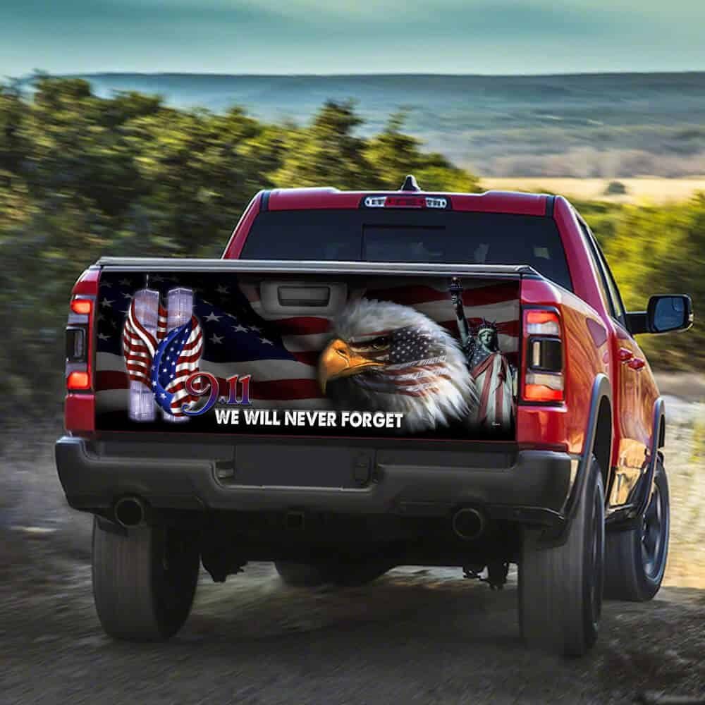 911 Never Forget Truck Tailgate Decal Sticker Wrap PN334TD - Image 3