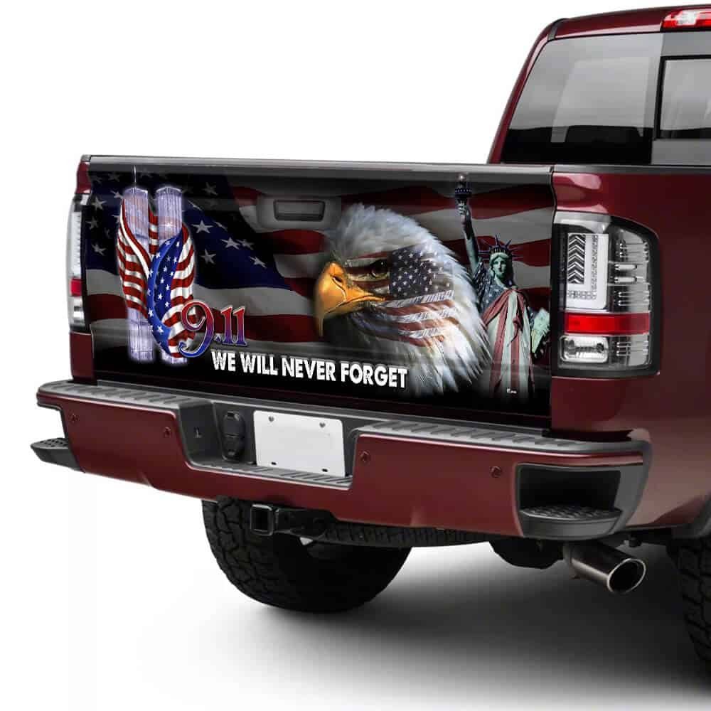 911 Never Forget Truck Tailgate Decal Sticker Wrap PN334TD - Image 4
