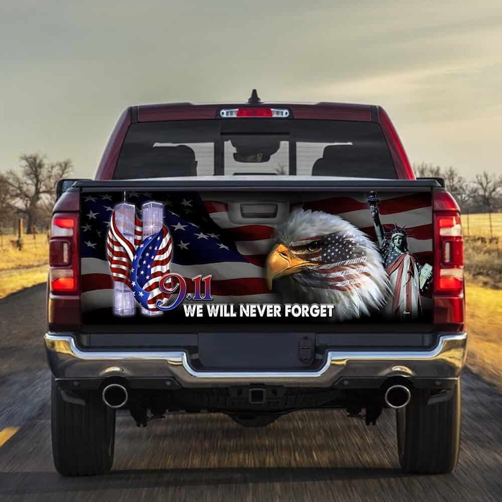 911 Never Forget Truck Tailgate Decal Sticker Wrap PN334TD