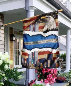 9/11 No Day Shall Erase You From The Memory Of Time Flag