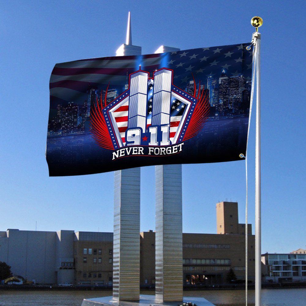 911 Patriot Day Grommet Flag 9/11 Never Forget TQN367GF - Image 3