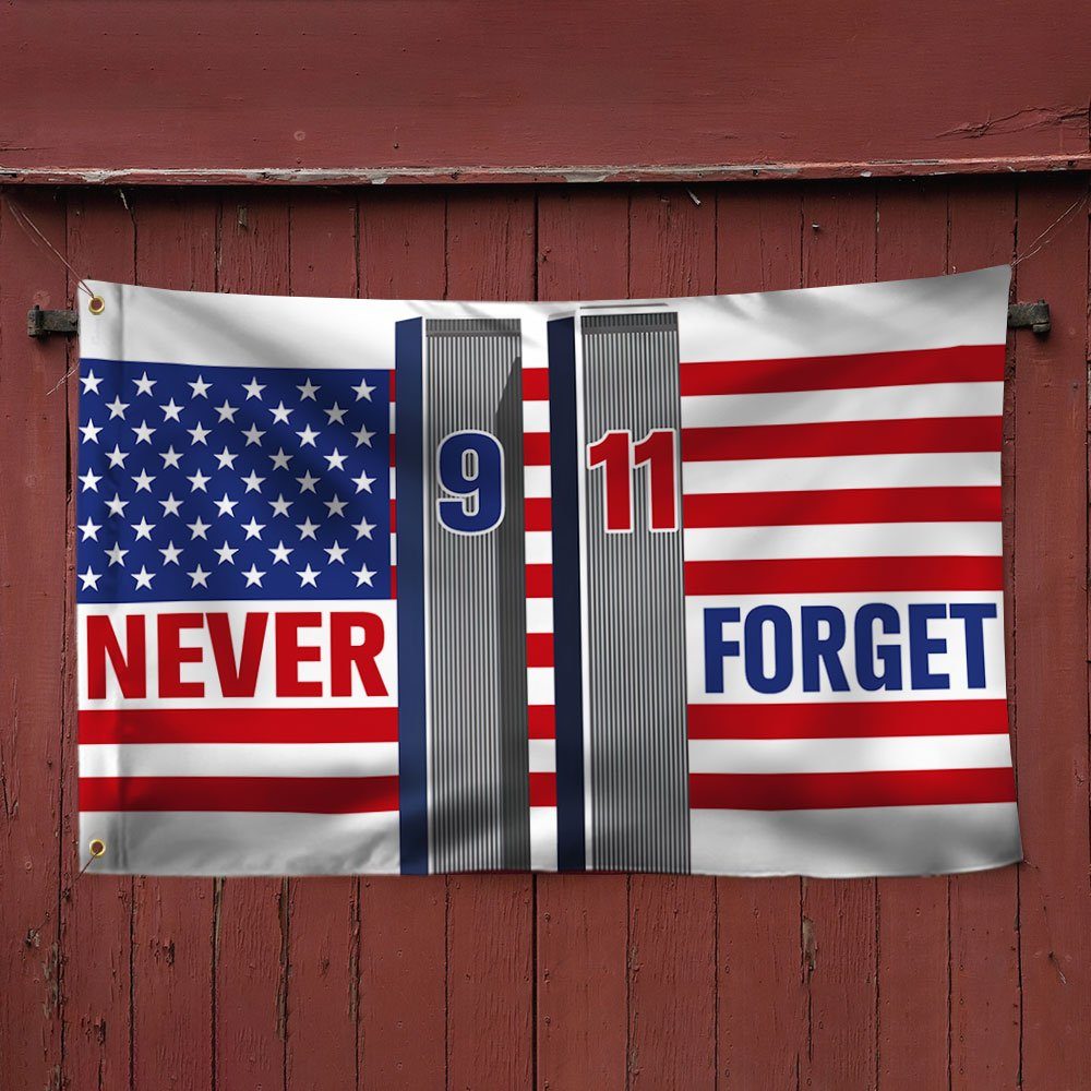 911 Patriot Day Grommet Flag September 11 Attacks Never Forget 9/11 TQN271GF - Image 3