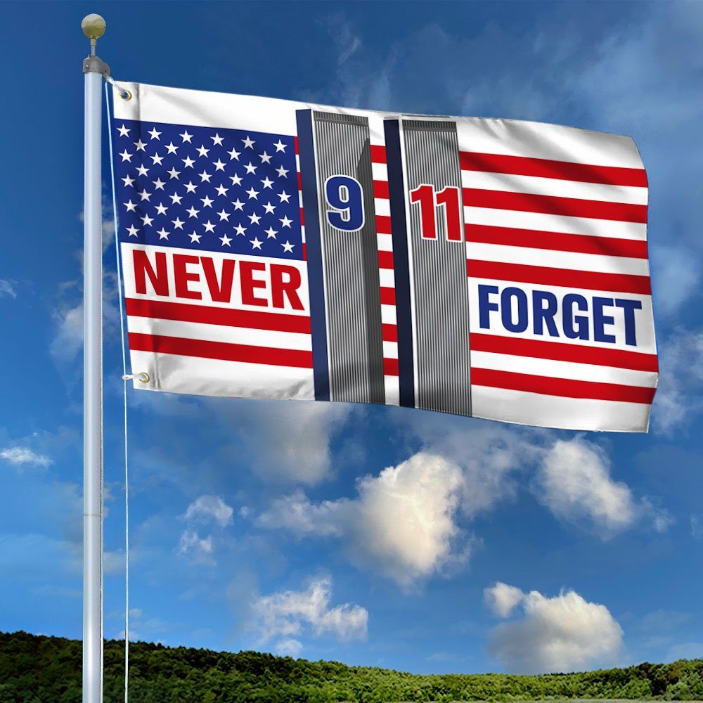 911 Patriot Day Grommet Flag September 11 Attacks Never Forget 9/11 TQN271GF - Image 2