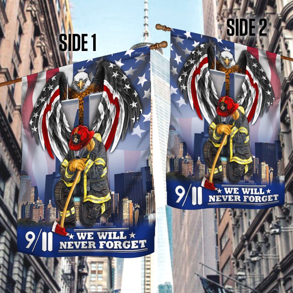911 Patriot Day We Will Never Forget September 11th Flag MLN354F - Image 2
