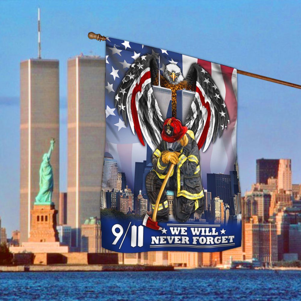 911 Patriot Day We Will Never Forget September 11th Flag MLN354F - Image 3