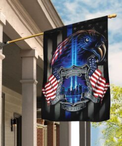 9/11 Police Memorial Flagwix™ We Will Never Forget Bravery Sacrifice Honor Flag