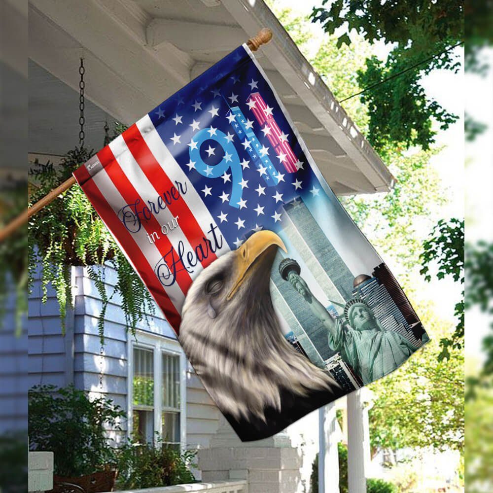 9 11 Never Forget Eagle Flagwix™ Forever In Our Heart 911 American Flag - Image 3