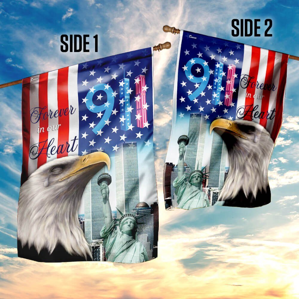 9 11 Never Forget Eagle Flagwix™ Forever In Our Heart 911 American Flag - Image 5
