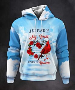 A Big Piece Of My Heart Lives In Heaven Cardinal Hoodie QNN685H