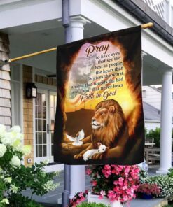 A Soul That Never Loses Faith In God The Lion & The Lamb Flag