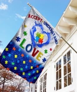 accept, understand, love autism flag 1821