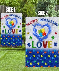 accept, understand, love autism flag 5909