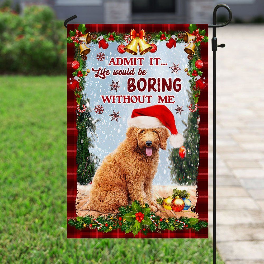 Admit It Life Would Be Boring Without Me Flag Flagwix™ Goldendoodle Merry Christmas Flag - Image 6