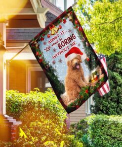 admit it life would be boring without me flag flagwix™ goldendoodle merry christmas flag 8761