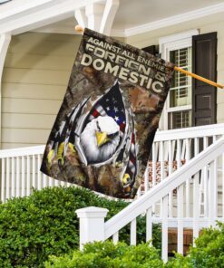 against all enemies foreign and domestic. eagle patriotism flag 1380