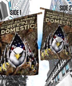 against all enemies foreign and domestic. eagle patriotism flag 7539