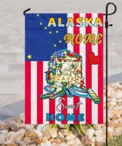 alaska. home sweet home flag 2505