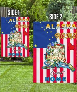 alaska. home sweet home flag 6448