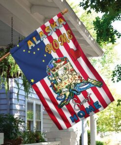 alaska. home sweet home flag 8458