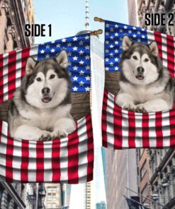 alaskan malamute american flag thb3647fv2 2718
