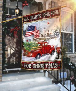 All Hearts Come Home For Christmas Flag
